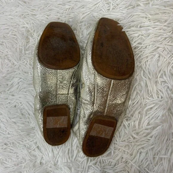 Seychelles Ballet Breathless Flats Womens 9 Gold Balletcore Comfort Casual Shoes - Picture 4 of 9